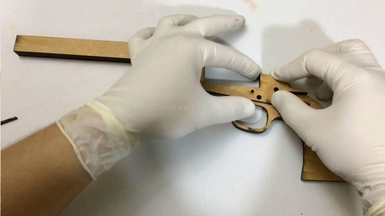 纸板枪设计图/手枪建模图纸/手枪图纸设计图wgog947激光切割密度板制作木板玩具枪+制作图纸下载