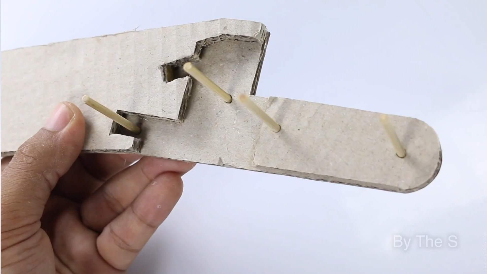 瓦楞纸板枪图纸/纸板枪图纸图片wgog906用纸板制作双筒猎枪可自动退堂+制作图纸下载