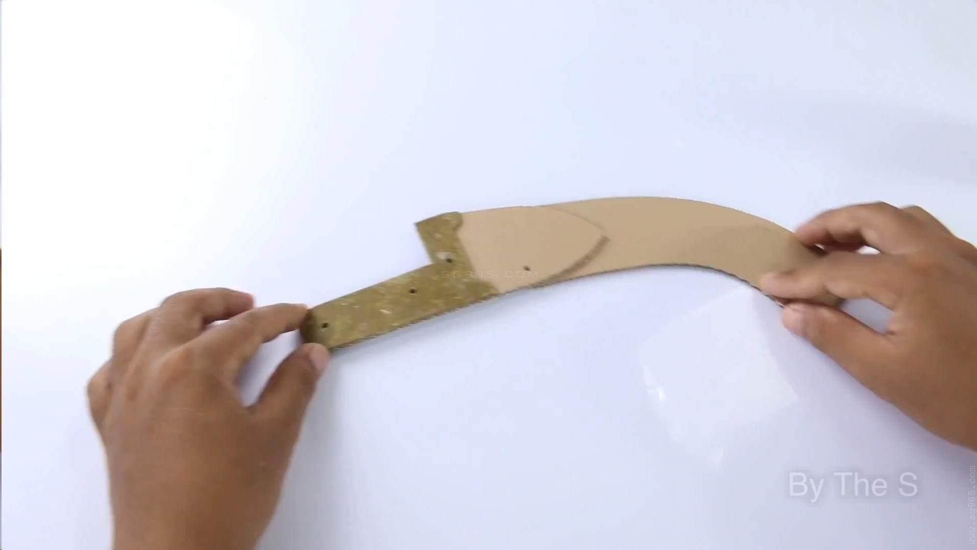 瓦楞纸板枪图纸/纸板枪图纸图片wgog906用纸板制作双筒猎枪可自动退堂+制作图纸下载