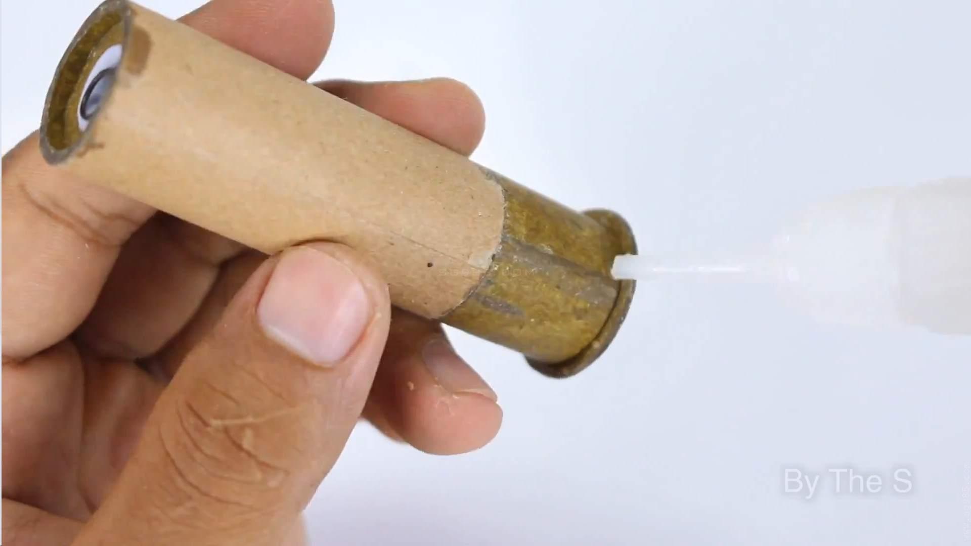 瓦楞纸板枪图纸/纸板枪图纸图片wgog906用纸板制作双筒猎枪可自动退堂+制作图纸下载