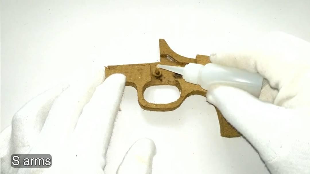 手工纸板枪制作/手工纸板枪怎么做wgog919用纸板制作一把单发发令枪+制作图纸下载