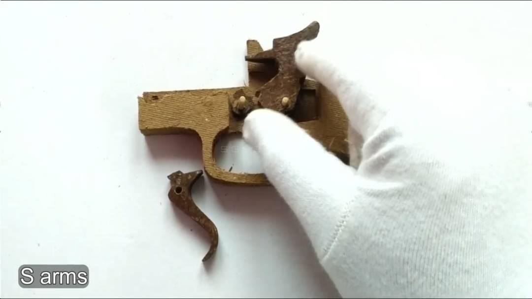 手工纸板枪制作/手工纸板枪怎么做wgog919用纸板制作一把单发发令枪+制作图纸下载