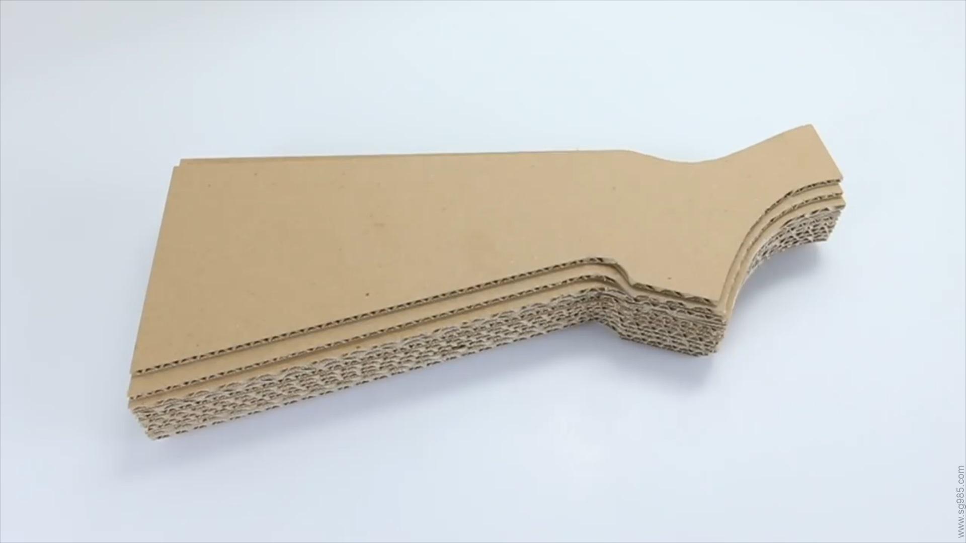 纸板枪图纸/纸板枪可发射WGOG902用之变制作纸板玩具枪+图纸下载