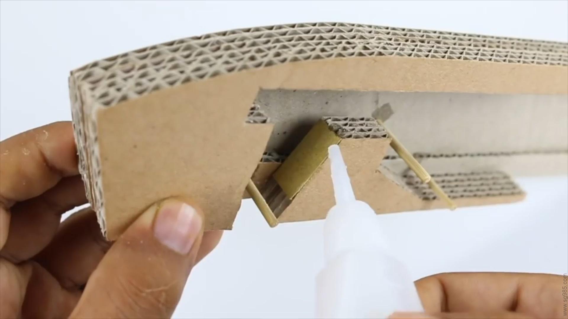 纸板枪图纸/纸板枪可发射WGOG902用之变制作纸板玩具枪+图纸下载