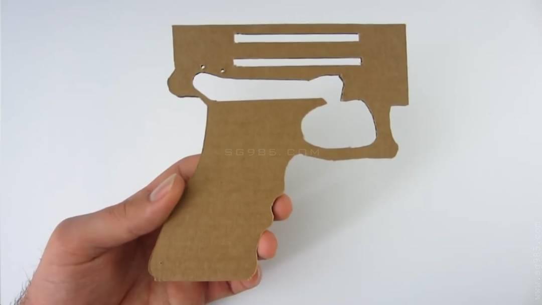 用纸板做枪简单 教程/简单纸枪怎么做wgog927用纸板制作一把玩具手枪+制作图纸下载