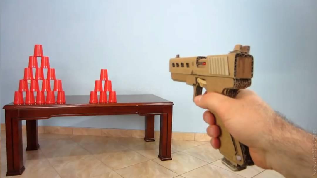 用纸板做枪简单 教程/简单纸枪怎么做wgog927用纸板制作一把玩具手枪+制作图纸下载