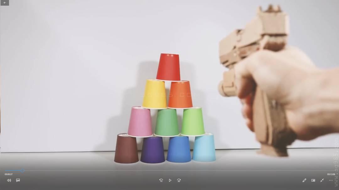 自制纸质手枪/自制纸枪/硬纸板手工枪图纸用纸板瓦楞纸制作纸板玩具枪型号wgog936+制作图纸下载