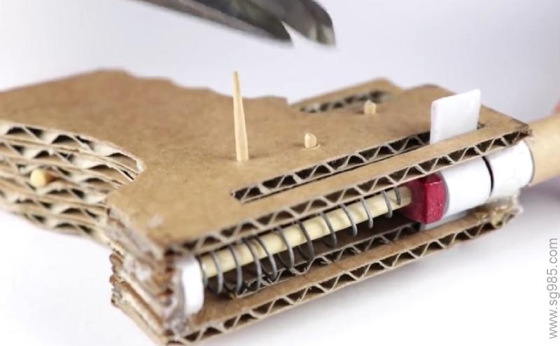 纸板玩具枪如何用纸板制作一把小巧小格洛克19纸板玩具枪 - DIY纸板+制作图纸