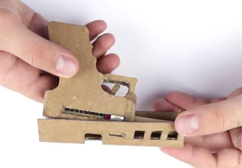 纸板玩具枪如何用纸板制作一把小巧小格洛克19纸板玩具枪 - DIY纸板+制作图纸