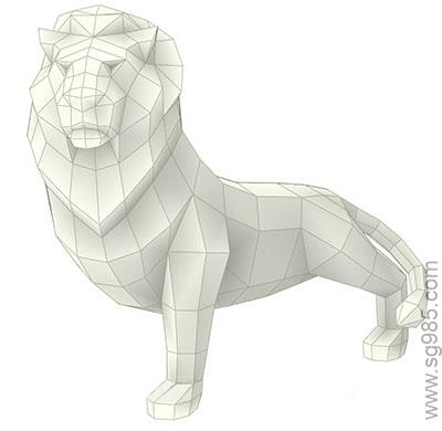 [纸模] Lion 狮子 纸模型