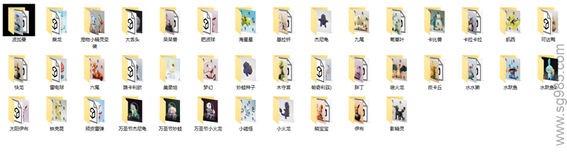 120款手办三维模型库,宝可梦精灵3D打印模型STL文件合集