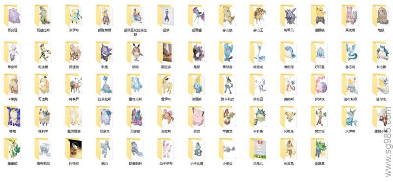 120款手办三维模型库,宝可梦精灵3D打印模型STL文件合集