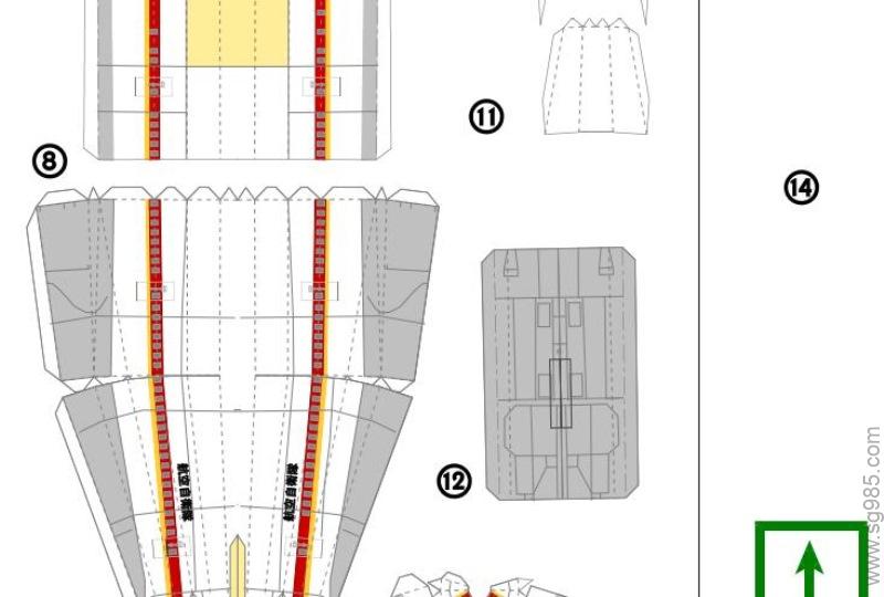 空客波音B-747纸模飞机图纸，小鬼子的标签请忽略