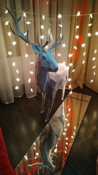 鹿 纸模型图纸-动物纸模