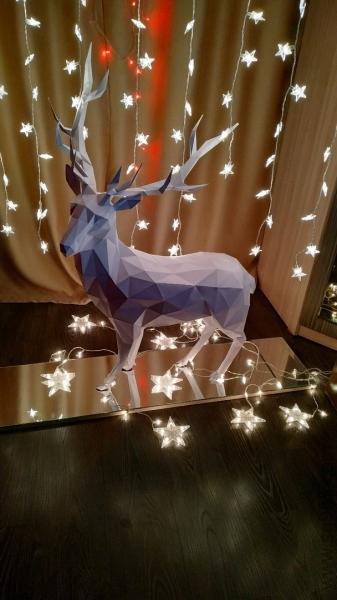 鹿 纸模型图纸-动物纸模