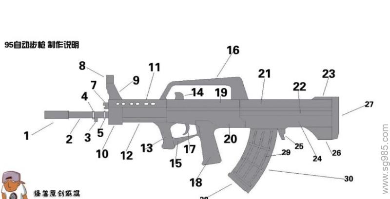 95式自动_枪纸模型