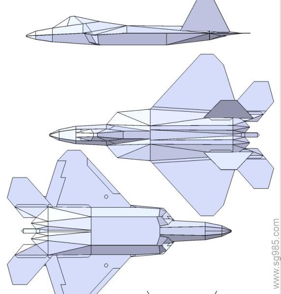 f22 可以飞行的纸模飞机