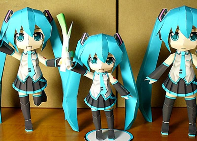纸膜图纸miku+迷你款-音-人物纸膜图纸