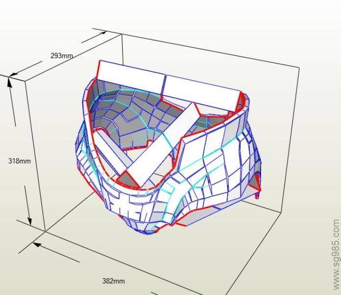 钢铁侠全身纸模+图纸+mk3