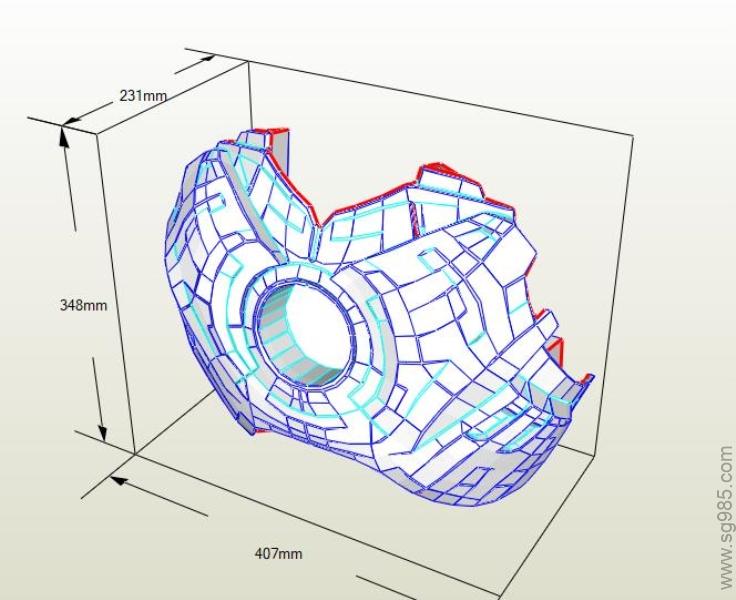 钢铁侠全身纸模+图纸+mk3
