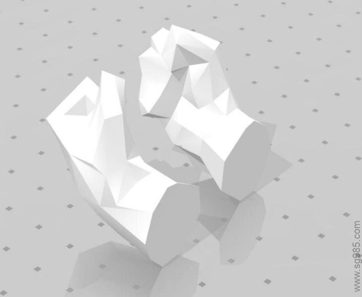 纸模图纸浩克拳头  纸模型