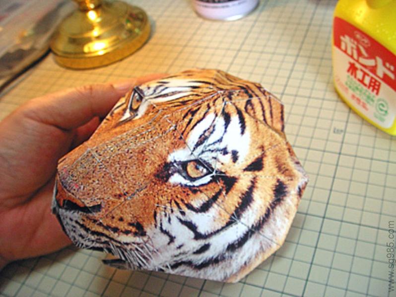 虎动物纸模