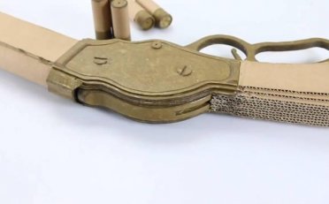 简单的手工枪/纸板手工枪制作大全图片wgog925用纸板制作拉杆硬纸板枪+图纸下载