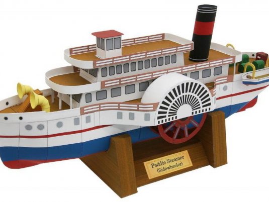 佳能舷侧明轮明轮蒸汽船