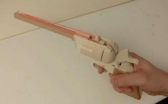 橡皮筋枪怎么做简单的视频/WGOG1006用木板制作一把可连发的橡皮筋玩具枪+结构图纸