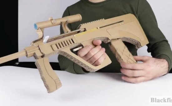 纸板AK47图纸/纸板AK图纸/纸板AK47电子图纸用纸板制作一般狙击枪wgog932-纸板手工制作+制作图纸