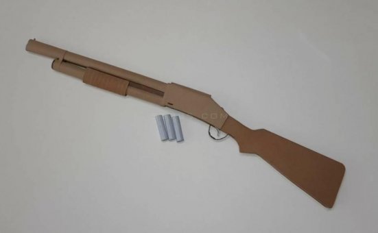 瓦楞纸枪械设计图/瓦楞纸枪可以发射视频wgog911用纸板制作来复枪纸板枪+制作图纸下载