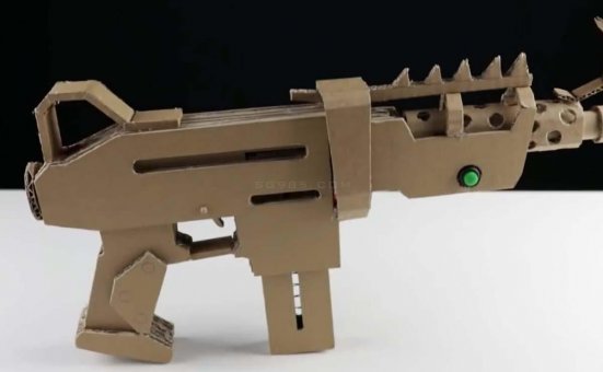 纸板枪设计图尺寸及步骤/纸板枪教程可发射<br>wgog952如何用纸板制作冲锋枪+制作图纸