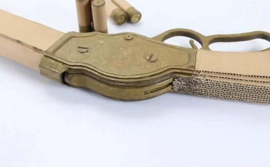 简单的手工枪/纸板手工枪制作大全图片wgog925用纸板制作拉杆硬纸板枪+图纸下载