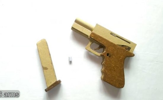 瓦楞纸枪图纸下载/手工纸板枪可发射wgog915用纸板制作纸板玩具枪+制作图纸