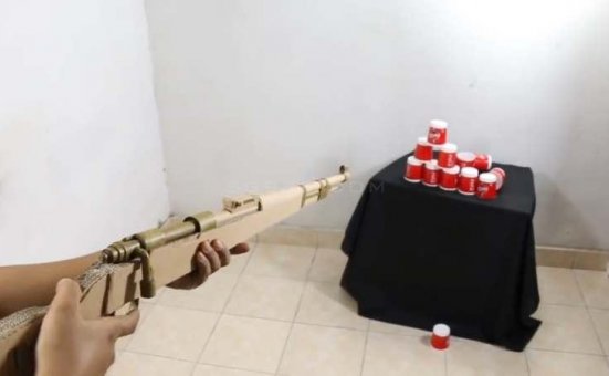 纸板枪98k的设计图纸/板枪98kwgog905瓦楞纸制作纸板枪+制作图纸下载