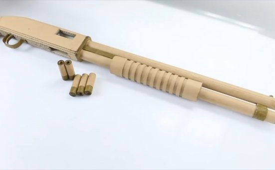 纸板枪图纸/纸板枪可发射WGOG902用之变制作纸板玩具枪+图纸下载