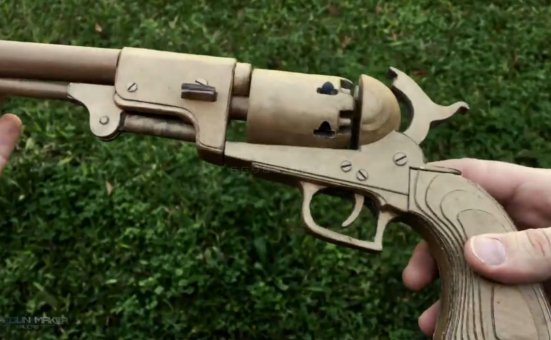 手枪建模图纸/手枪图纸设计图/纸板手工枪wgog944纸板枪图纸下载如何用纸板制作柯尔特转轮纸板玩具手枪-完美细节