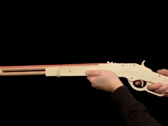 手指橡皮筋枪/怎么做皮筋木棍枪WGOG1008用木板制作一把可连发的橡皮筋玩具枪+图纸下载