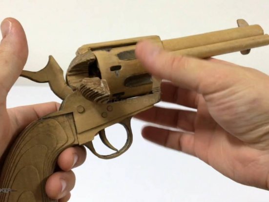 纸板枪图纸下载/纸板枪制作方法/纸板枪模型纸板制作左轮玩具枪/牛仔专用加制作图纸下载wgog945+制作图纸