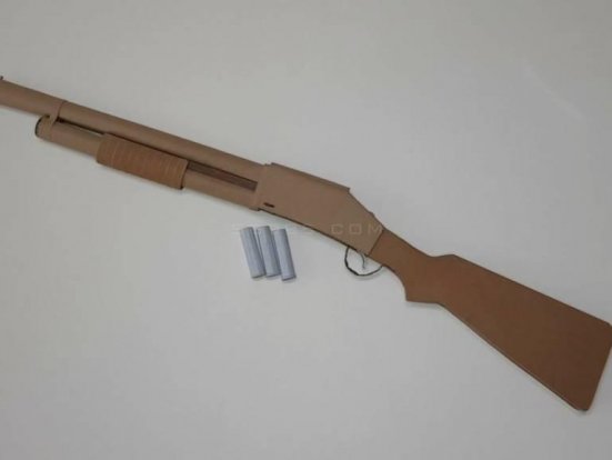 瓦楞纸枪械设计图/瓦楞纸枪可以发射视频wgog911用纸板制作来复枪纸板枪+制作图纸下载