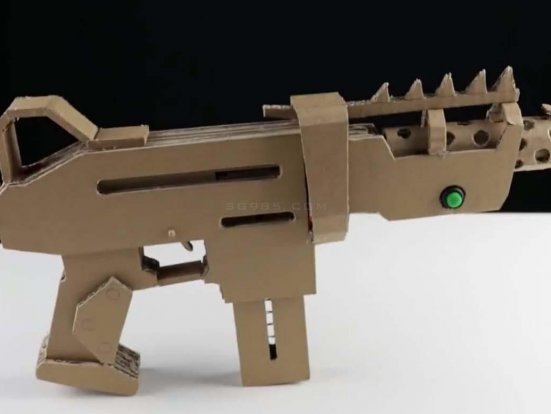 纸板枪设计图尺寸及步骤/纸板枪教程可发射<br>wgog952如何用纸板制作冲锋枪+制作图纸