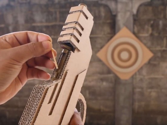 纸板枪教程/纸板枪怎么做WGOG903用纸箱制作纸板玩具枪+图纸下载