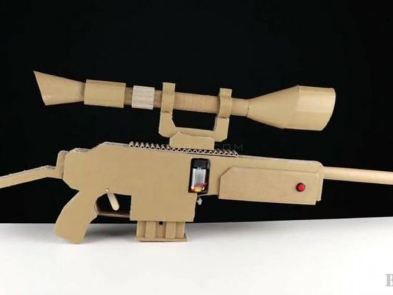 手工纸板枪的设计图/手工纸板枪的做法图解wgog916如何用纸板制作连发狙击纸板枪+制作图纸下载