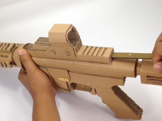 纸板枪设计图/纸板枪图纸awm/wgog909用纸板制作冲锋枪+制作图纸下载