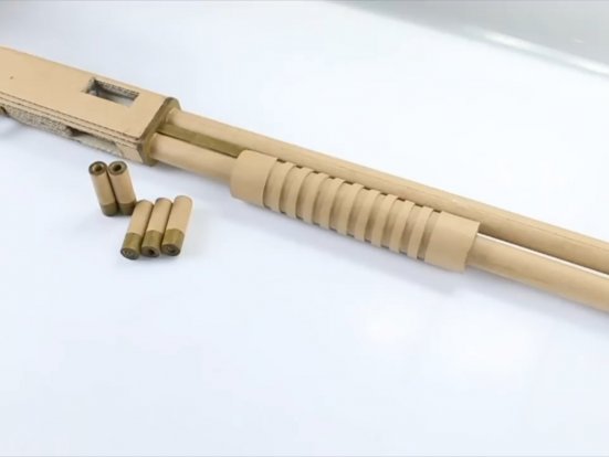 纸板枪图纸/纸板枪可发射WGOG902用之变制作纸板玩具枪+图纸下载