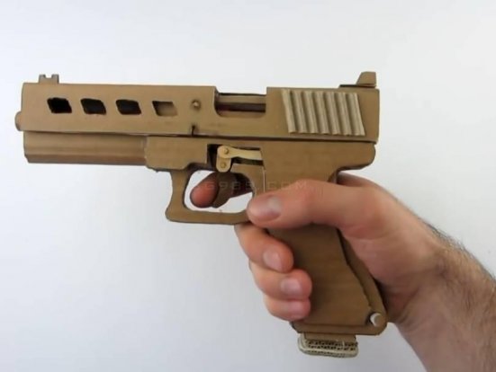用纸板做枪简单 教程/简单纸枪怎么做wgog927用纸板制作一把玩具手枪+制作图纸下载