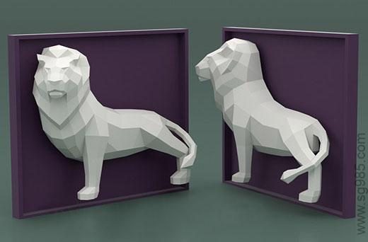 [纸模] Lion 狮子 纸模型