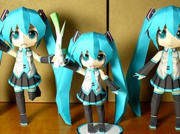 纸膜图纸miku+迷你款-音-人物纸膜图纸